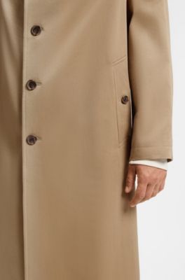 BOSS BY BECKHAM coat in Italian cotton twill, Beige