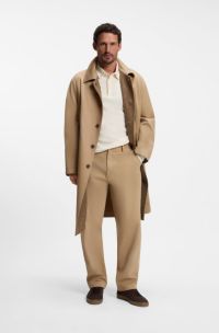 BOSS BY BECKHAM Cappotto in twill di cotone italiano, Beige