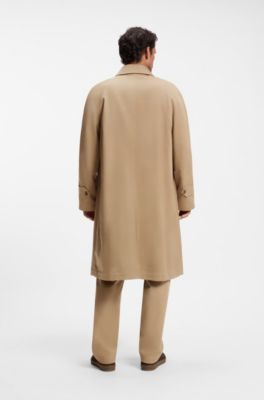 BOSS BY BECKHAM coat in Italian cotton twill, Beige