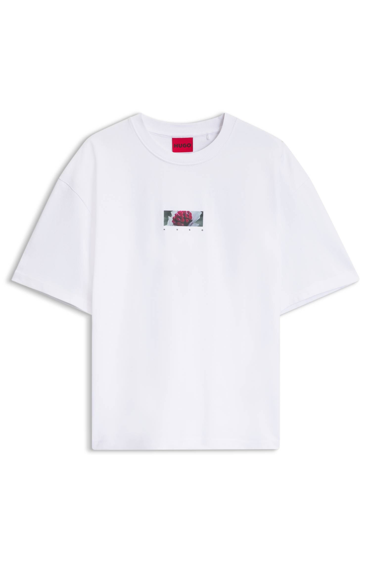 Hugo Oversized-fit T-shirt in cotton with rear artwork herr – bild 4