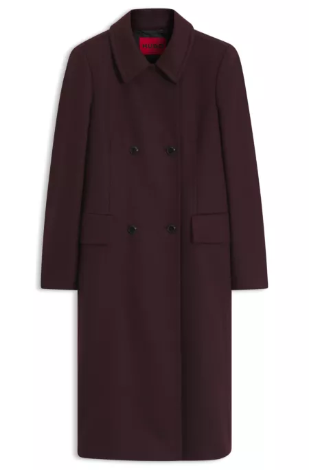 Manteau croisé Regular en laine mélangée