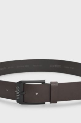 Italian-leather belt, Dark Brown