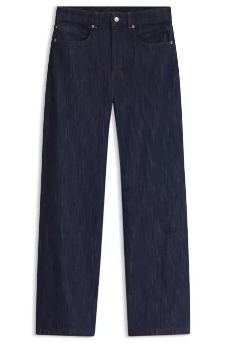Wide-leg jeans in pure-cotton denim