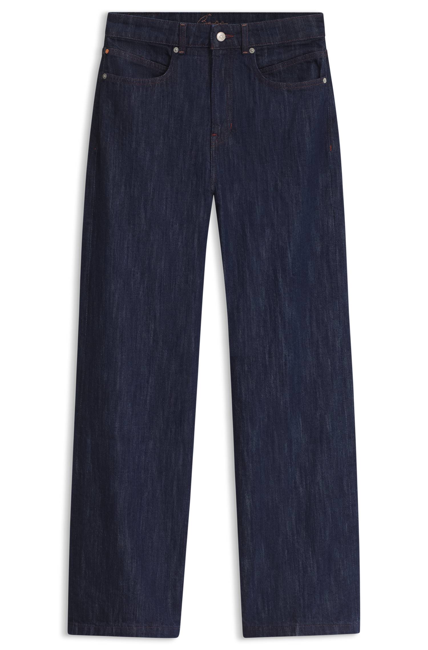 Boss Wide-leg jeans in pure-cotton denim dam – bild 4