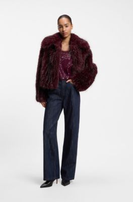 Wide-leg jeans in pure-cotton denim, Dark Blue