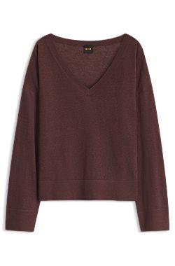 Relaxed-fit V-neck sweater