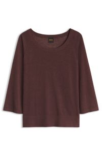 Scoop-neck sweater, Dark Brown