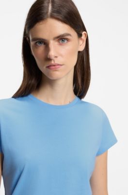 Cotton T-shirt with logo, Light Blue