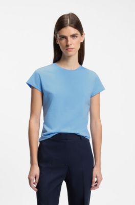 Cotton T-shirt with logo, Light Blue