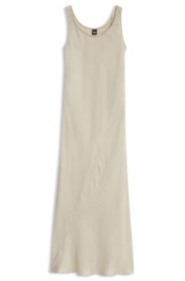 Midi slip dress, Light Beige