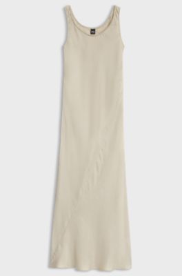 Midi slip dress, Light Beige