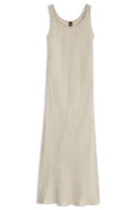Midi slip dress, Light Beige