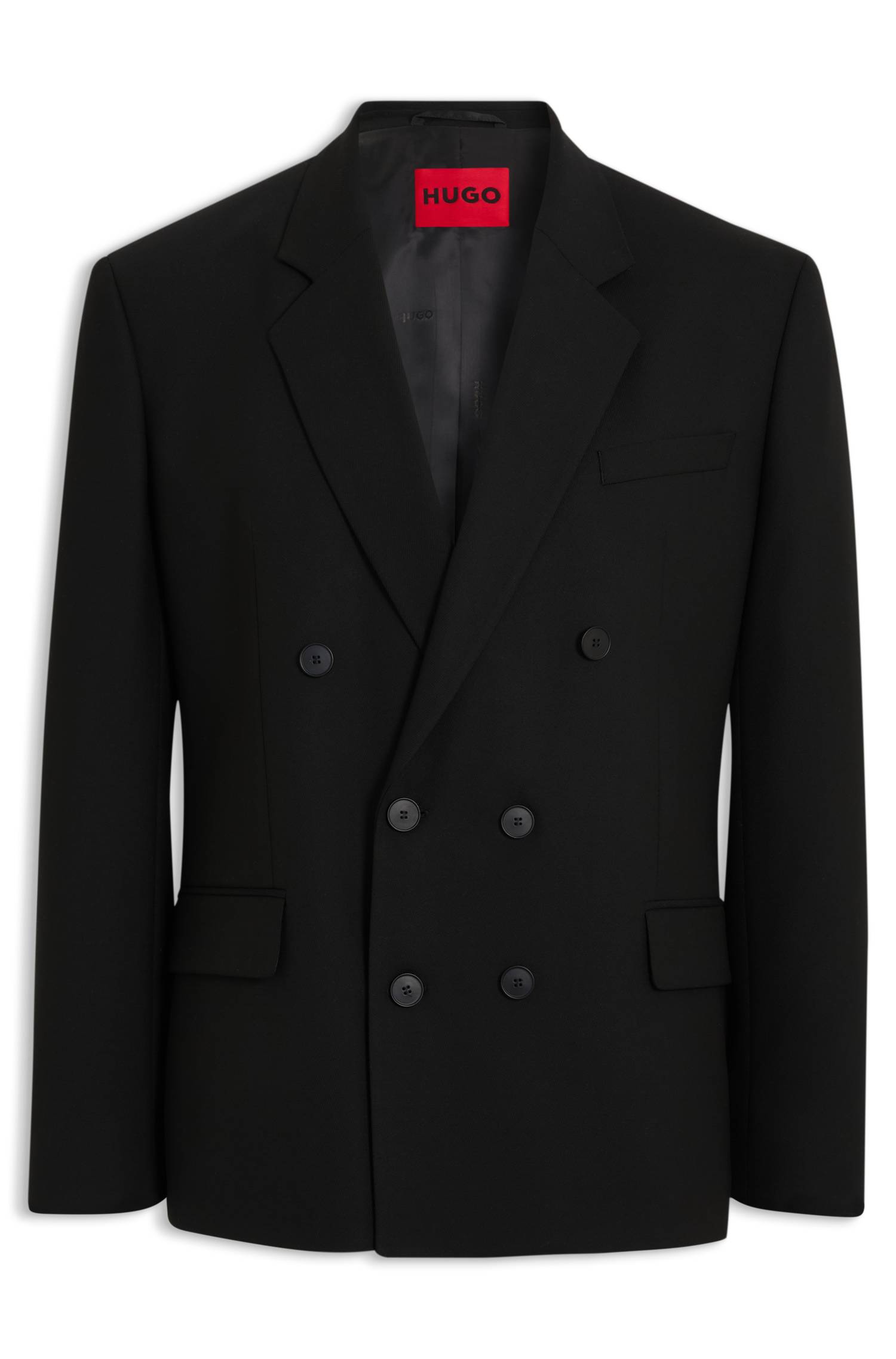 Hugo Modern-fit blazer in performance-stretch twill herr – bild 4