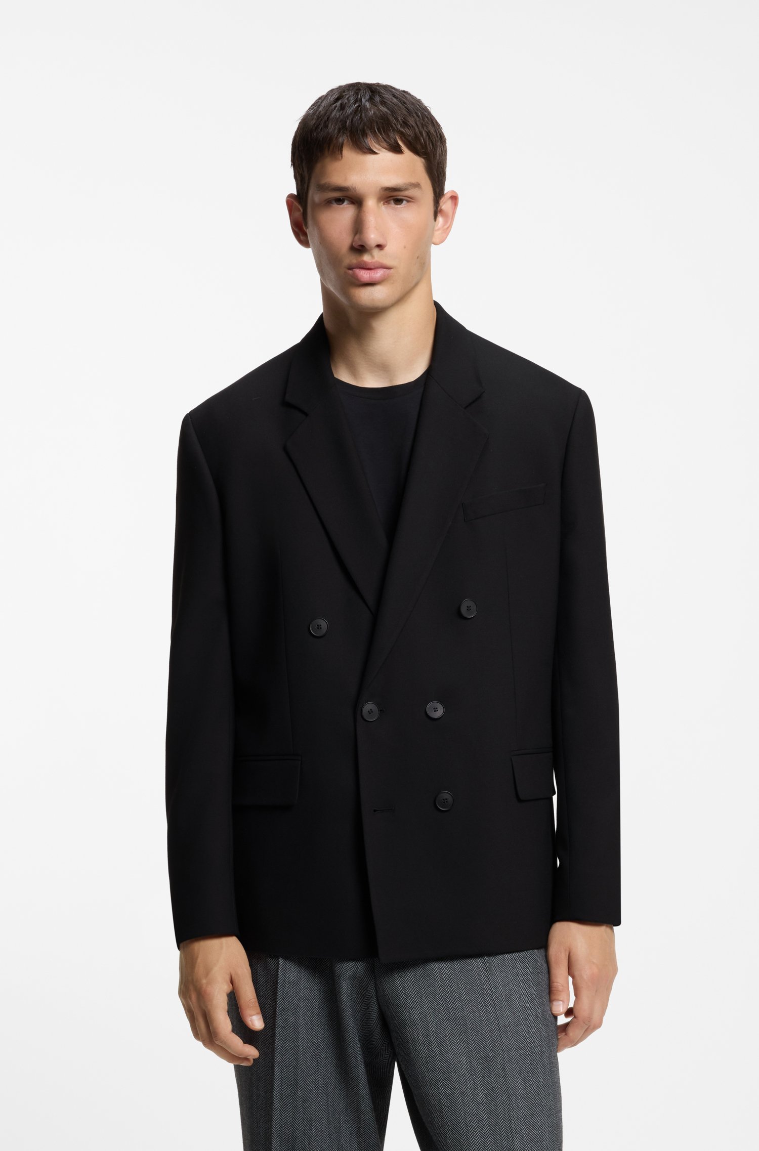 Hugo Modern-fit blazer in performance-stretch twill herr
