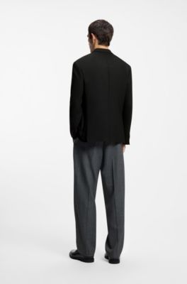 Modern-fit blazer in performance-stretch twill, Black