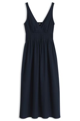 Cotton-blend dress, Dark Blue
