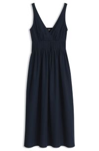 Cotton-blend dress, Dark Blue