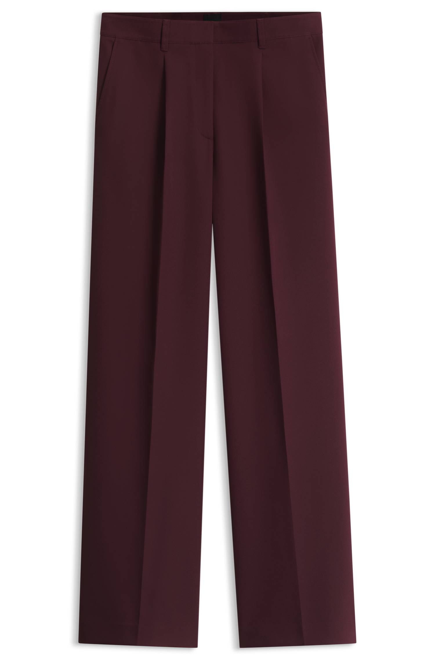 Boss Wide-leg trousers in stretch crepe with front crease byxor dam – bild 4