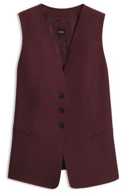 Stretch-crepe waistcoat