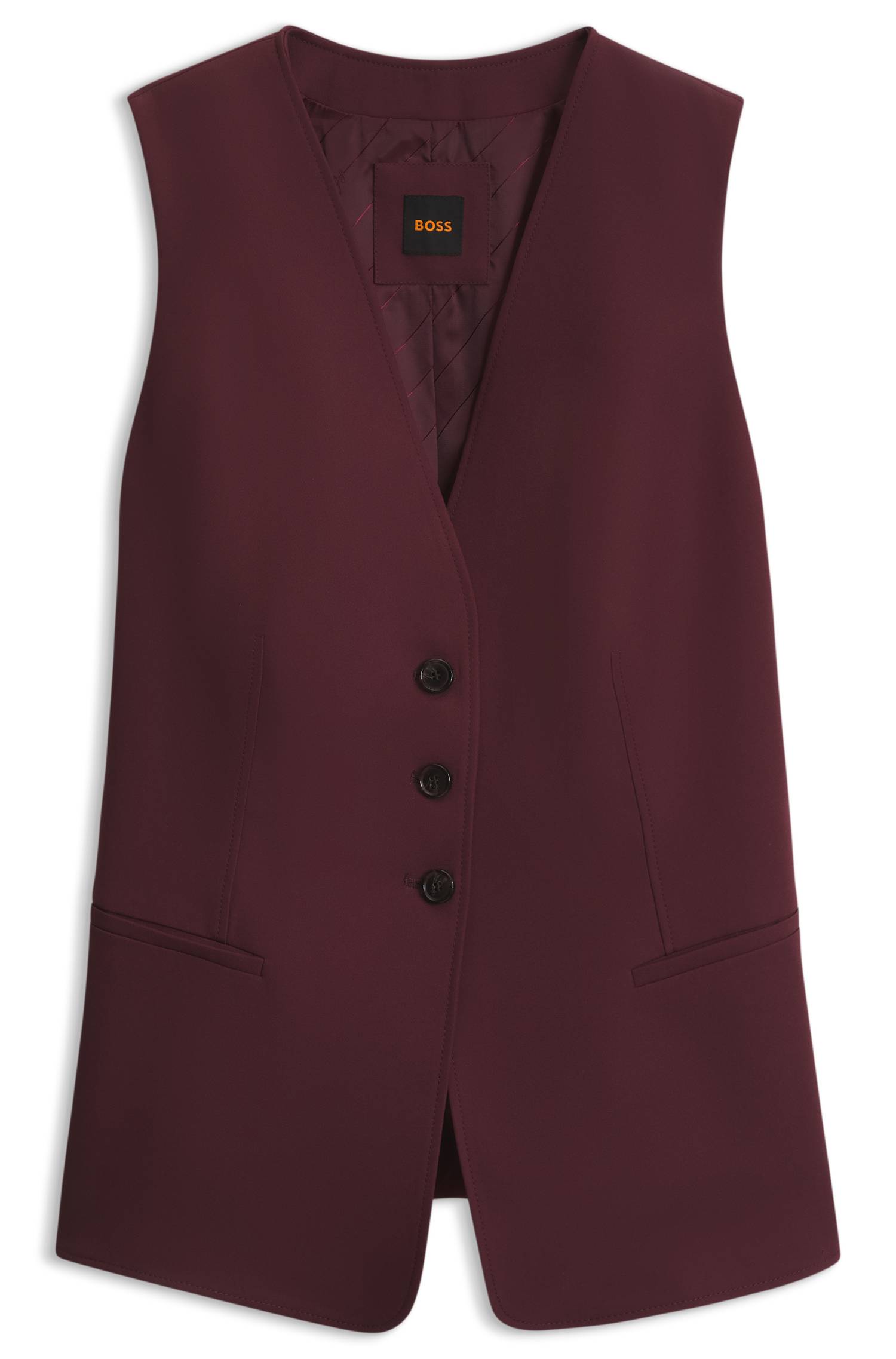 Boss Stretch-crepe waistcoat skjortor & blusar dam – bild 4