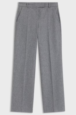 Extra-long regular-fit trousers with straight leg, Light Grey