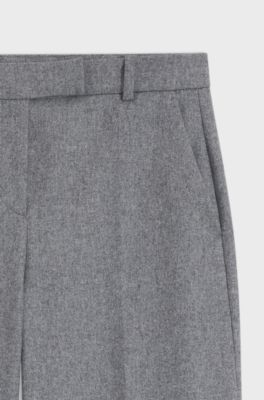 Extra-long regular-fit trousers with straight leg, Light Grey