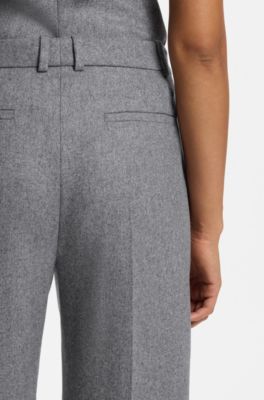 Extra-long regular-fit trousers with straight leg, Light Grey
