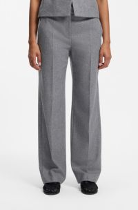 Extra-long regular-fit trousers with straight leg, Light Grey