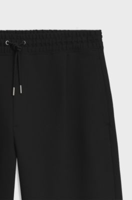 Pleated tracksuit bottoms, Black