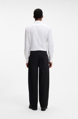 Pleated tracksuit bottoms, Black