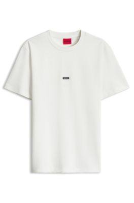 Structured T-shirt in a relaxed fit, Natural