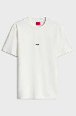 Structured T-shirt in a relaxed fit, Natural