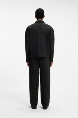 Interlock-twill sweatshirt, Black