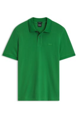 Versatile polo shirt in soft cotton, Green