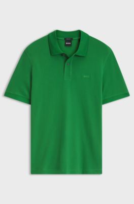 Versatile polo shirt in soft cotton, Green