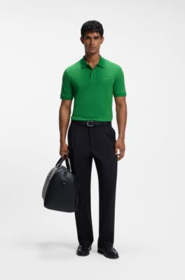Versatile polo shirt in soft cotton, Green