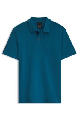 Versatile polo shirt in soft cotton, Blue