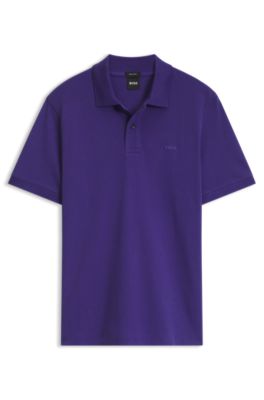 Versatile polo shirt in soft cotton, Purple
