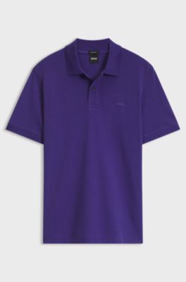 Versatile polo shirt in soft cotton, Purple