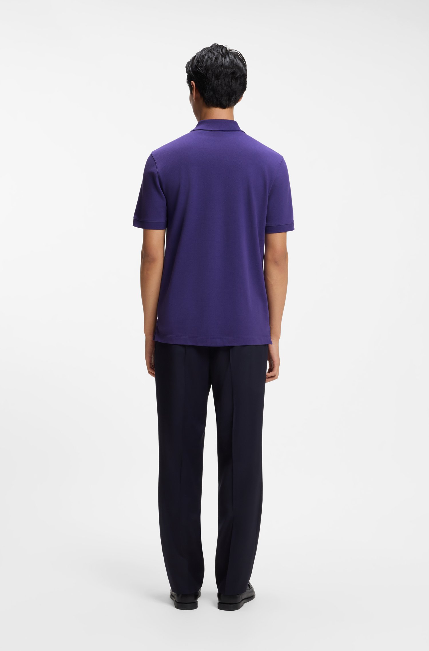 Boss Versatile polo shirt in soft cotton pikéer herr – bild 3