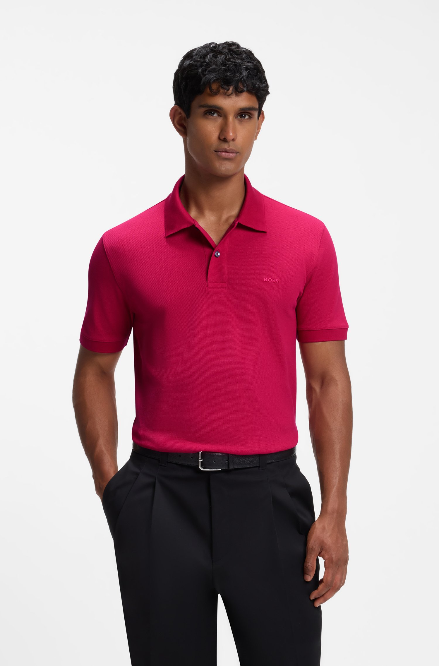 Boss Versatile polo shirt in soft cotton pikéer herr