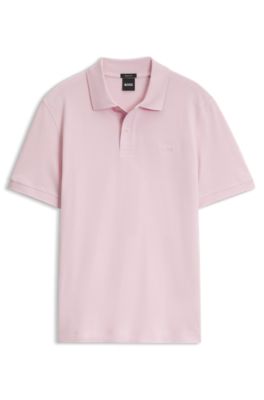 Alsidig poloshirt i bl&oslash;d bomuld, Lys pink