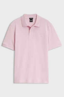 Versatile polo shirt in soft cotton, Light Pink