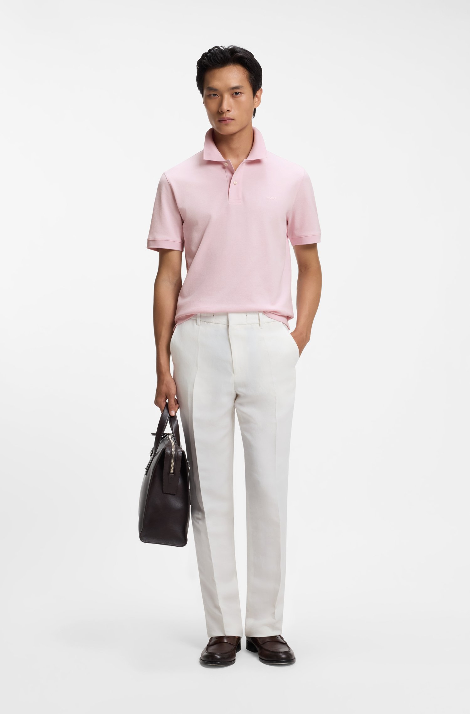 Boss Versatile polo shirt in soft cotton pikéer herr – bild 2