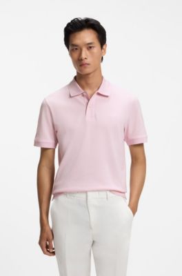 Versatile polo shirt in soft cotton, Light Pink