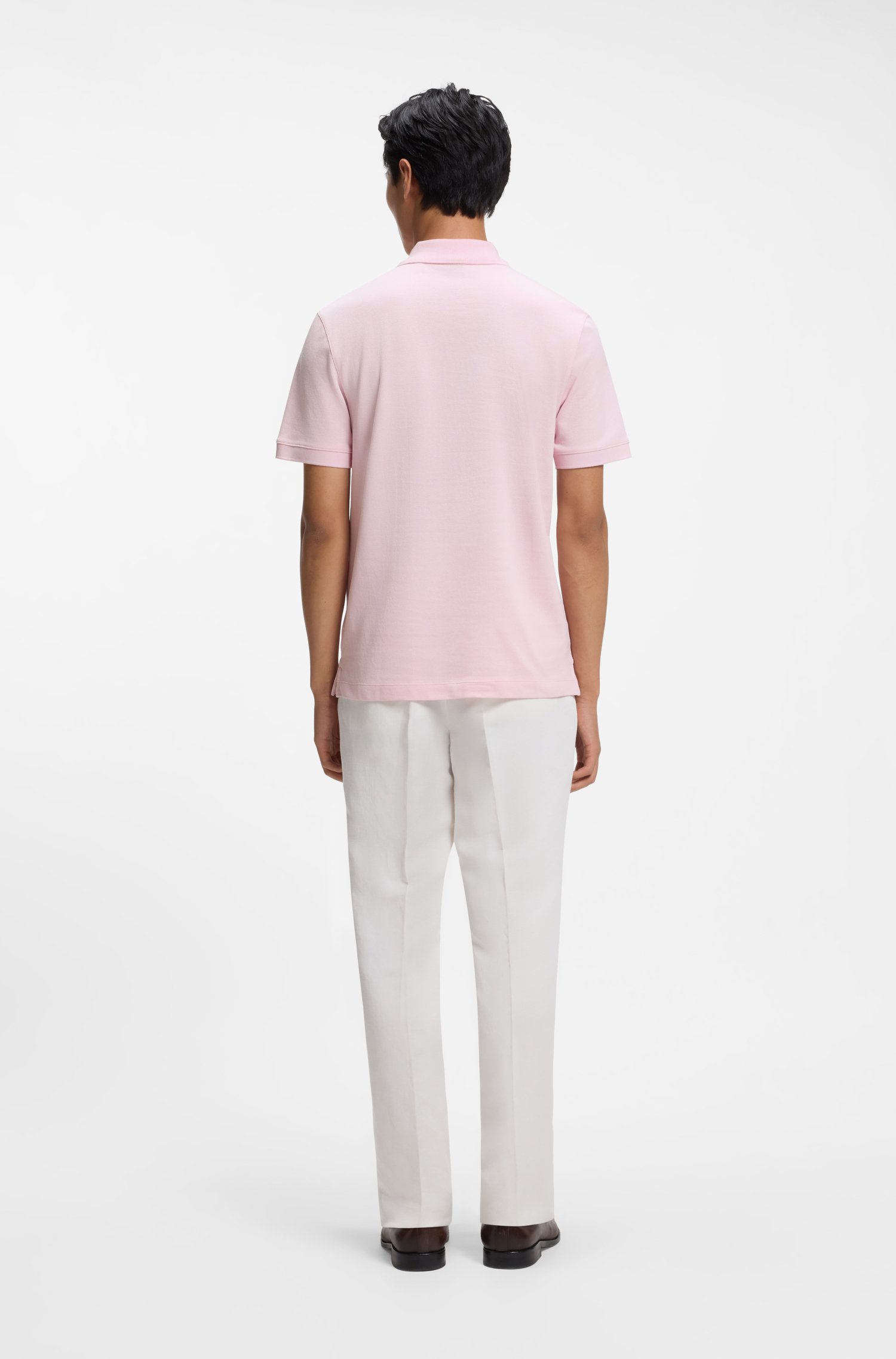Boss Versatile polo shirt in soft cotton pikéer herr – bild 3