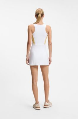 Active stretch-jersey dress, White
