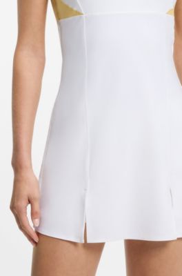 Active stretch-jersey dress, White
