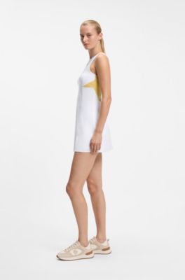Active stretch-jersey dress, White