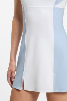 Active stretch-jersey dress, White / Blue